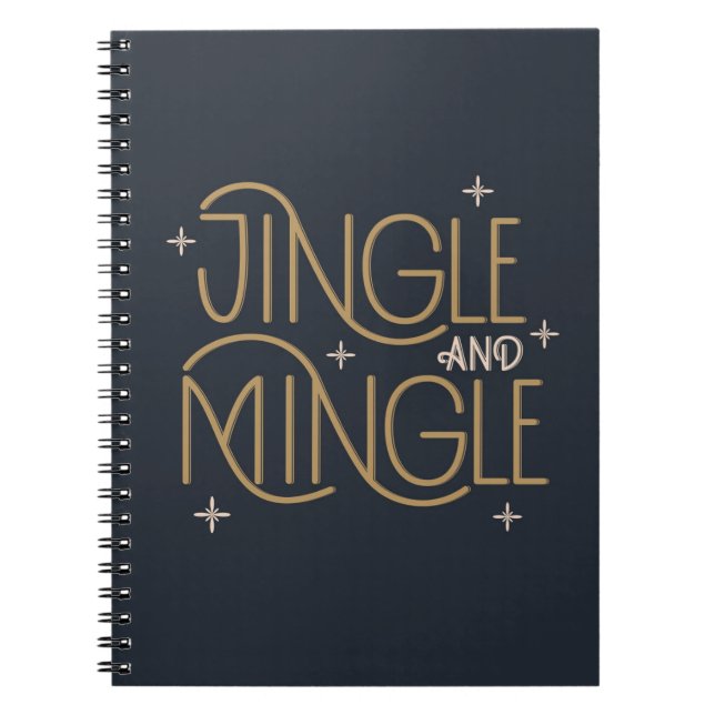 Festive Jingle and Mingle Holiday Design Notebook (Front)