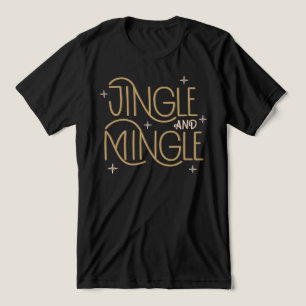 Festive Jingle and Mingle Holiday Design Tri-Blend Shirt