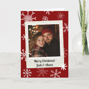 Festive Joyeux Carte photo de Noël