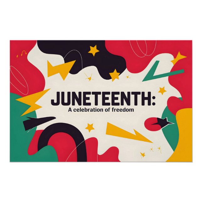 Festive Juneteenth A Celebration of Freedom Desig Poster (Front)