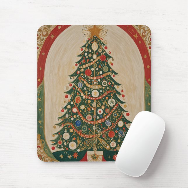 Festive Kaleidoscope Mouse Pad (With Mouse)