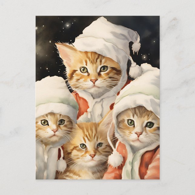 Festive Kitties Postcard (Front)