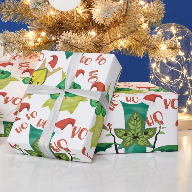 Festive Korok Santas Wrapping Paper (Holidays)