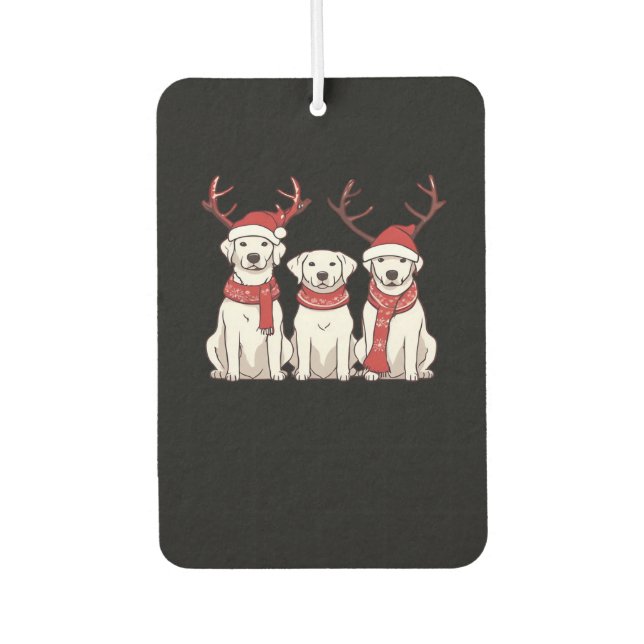 Festive Kuvasz � Christmas Pattern Classic T-Shirt Air Freshener (Front)