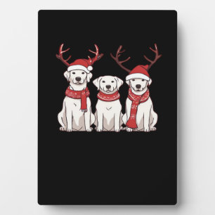 Festive Kuvasz � Christmas Pattern Classic T-Shirt Plaque