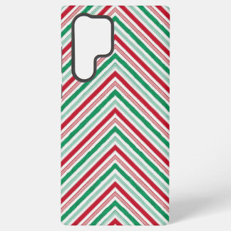 Festive Large Peppermint Candy Cane Stripe Mobile Samsung Galaxy Case