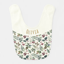 Festive Leaves and Berries Cute Christmas