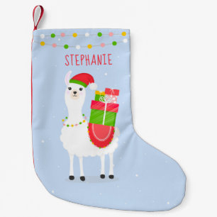 Festive Llama Christmas Small Christmas Stocking