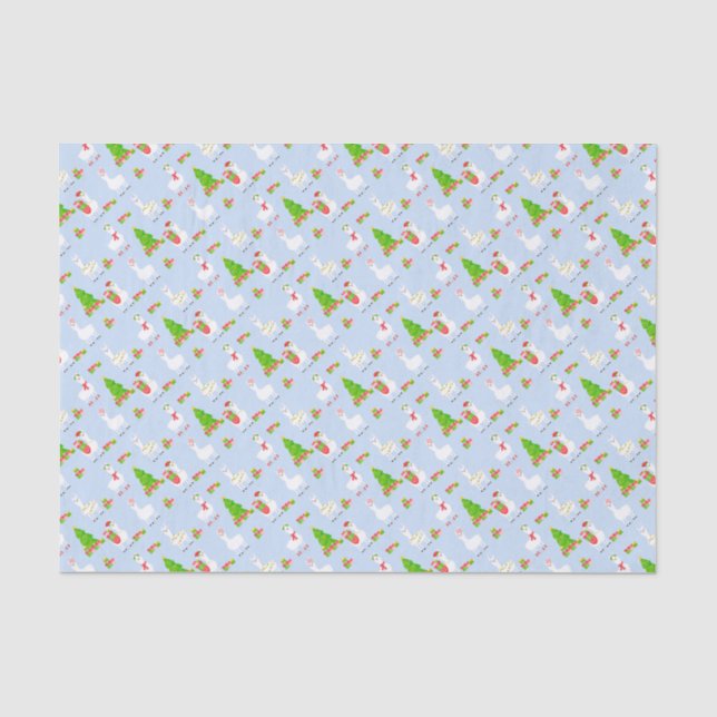 Festive Llama Christmas Tissue Paper (Front)