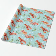 Festive Lobster Wrapping Paper