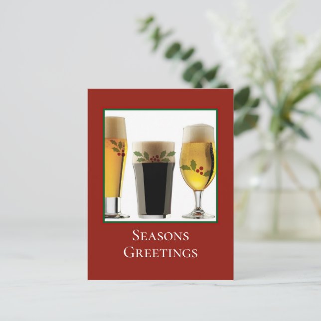 Festive Lunettes Ale personnalisable Carte postale (Debout devant)