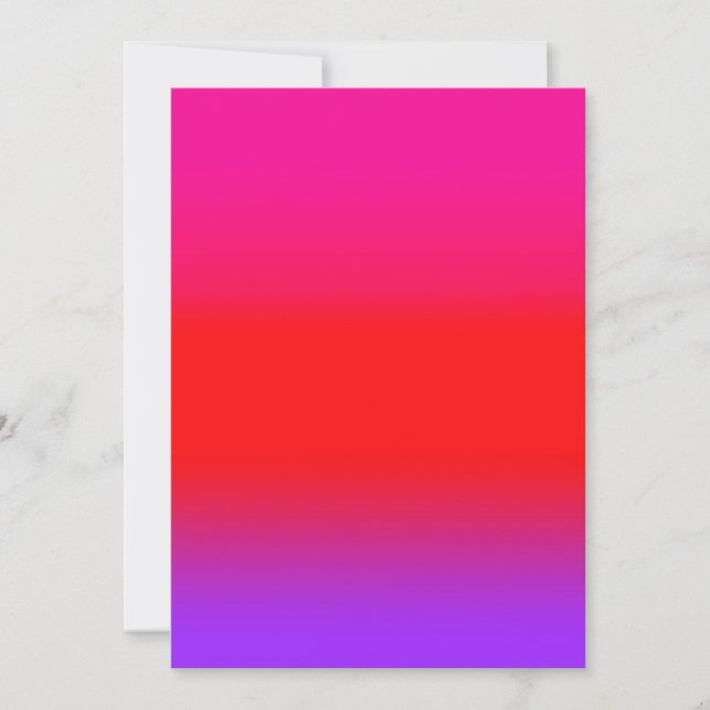Festive Magenta Red Purple Ombre  Invitation (Front)