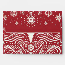 Festive Mail : Folk Art Christmas Tree Enveloppe C
