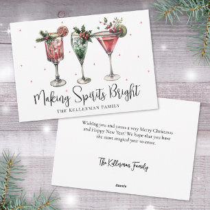 Festive Making Spirits Bright Christmas Holiday Card