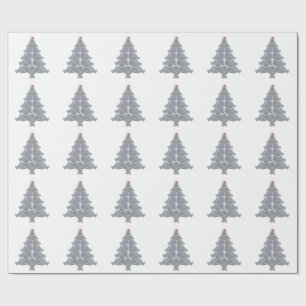 Festive Manatee Christmas Tree with Magical Ocean Wrapping Paper