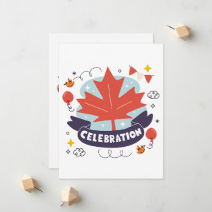 Festive Maple Leaf Celebration Announcement
