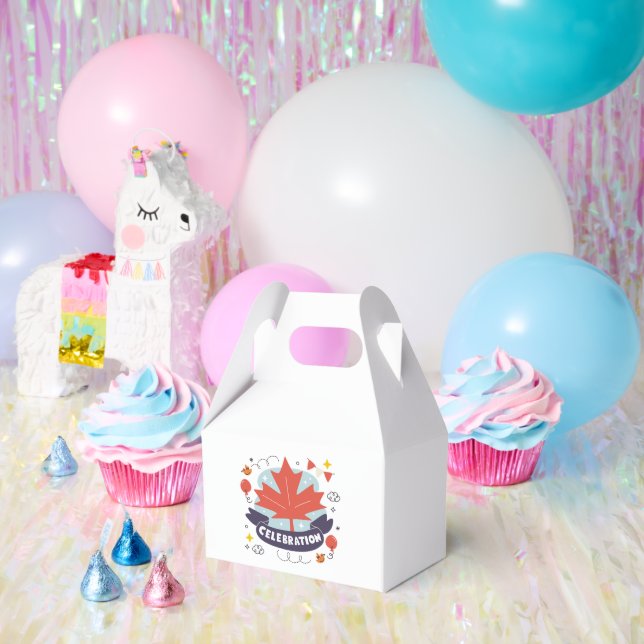 Festive Maple Leaf Celebration Favor Box (Party)