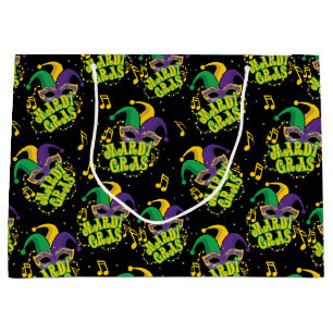 Festive Mardi Gras  Large Gift Bag