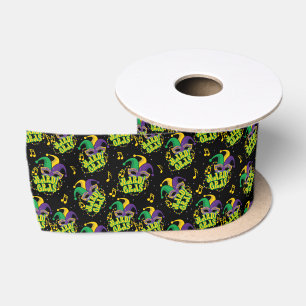 Festive Mardi Gras Satin Ribbon