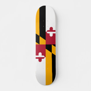 Festive Maryland State Flag Skateboard