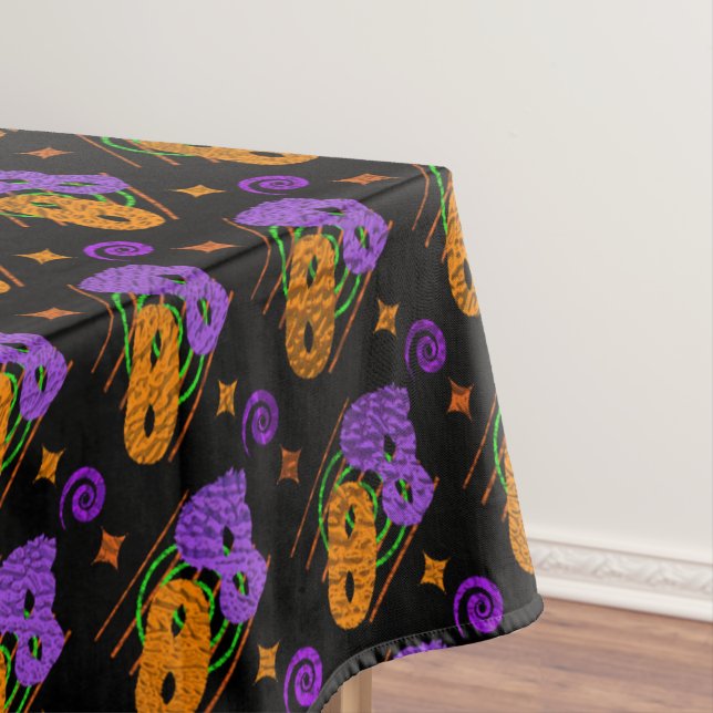 Festive Masquerade Masks Tablecloth (In Situ)