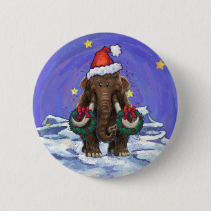 Festive Mastodon 2 Inch Round Button