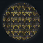 Festive Menorah Hanukkah Candles Elegant Pattern Paper Plate<br><div class="desc">Faux gold foil menorah candles for your Hanukkah celebration. Whimsical menorah illustration with white stars covered celestial candles on a faux gold menorah candle stand. Menorah elegant starry Hanukkah illustrated design gifts and paper products.</div>