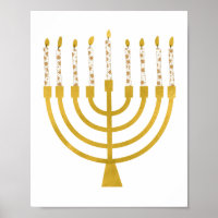 Festive Menorah Hanukkah Celestial Candles Drawing