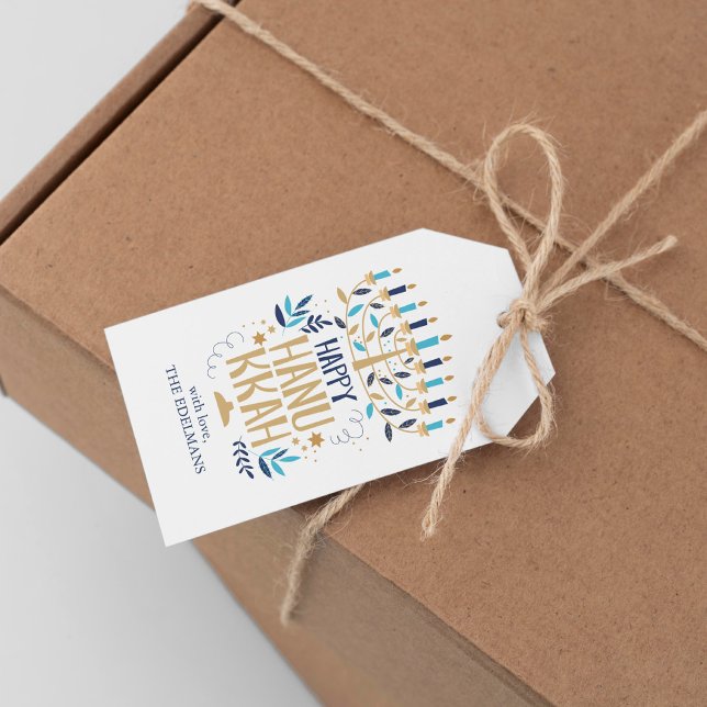 Festive Menorah Hanukkah Gift Tags (Creator Uploaded)
