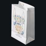 Festive Menorah Hanukkah Small Gift Bag<br><div class="desc">Festive Menorah Hanukkah design.</div>