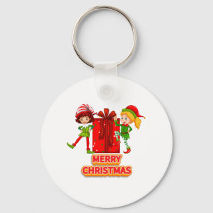 Festive Merry & Bright 2026 Christmas- Colorful  Keychain
