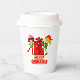 Festive Merry & Bright 2026 Christmas- Colorful Paper Cups