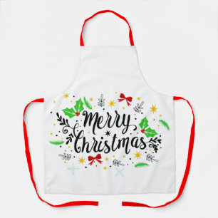 Festive Merry Christmas   Apron