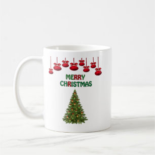 Festive Merry Christmas Bush Tree Decor Lights  Coffee Mug