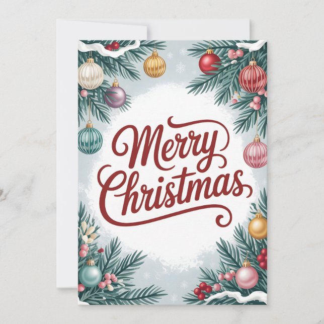 Festive Merry Christmas Card (Front)