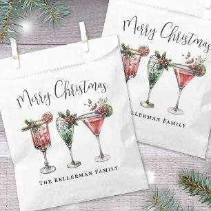 Festive Merry Christmas Cocktail Favour Bag