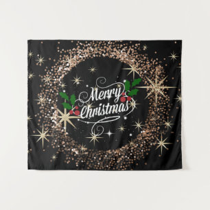 Festive Merry Christmas design, Tapestry