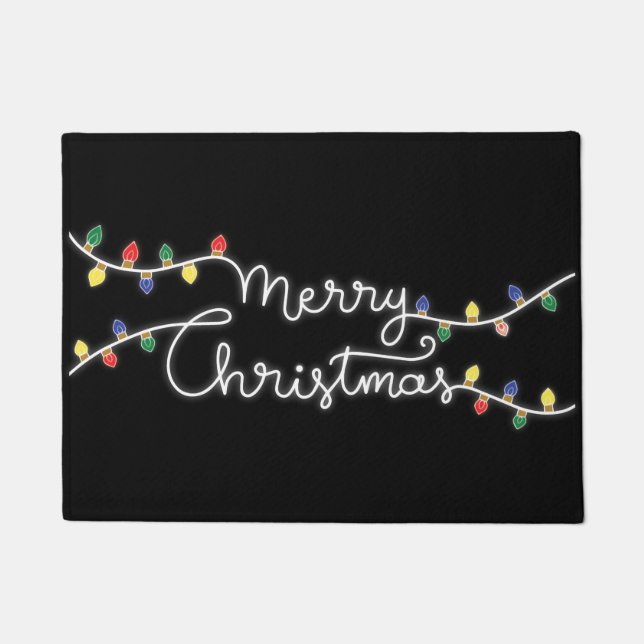 Festive Merry Christmas Door Mat (Front)