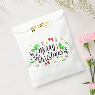 Festive Merry Christmas   Favour Bag