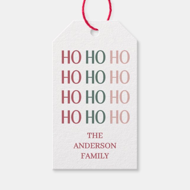 Festive Merry Christmas Gift Tag (Front)