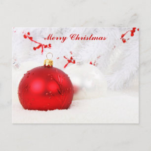 Festive Merry Christmas Holiday Postcard