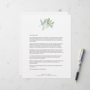 Festive Merry Christmas Letters Template Letterhead