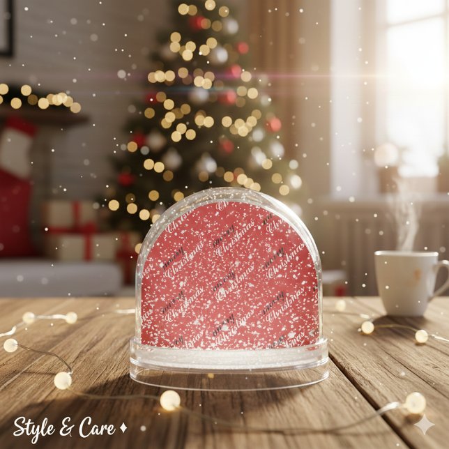 Festive Merry Christmas Patterned Winter (Festive Merry Christmas Patterned Winter Snow Globe)