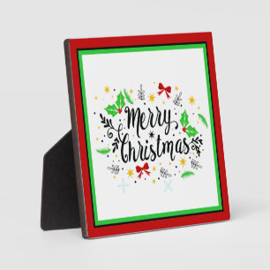 Festive Merry Christmas Plaque