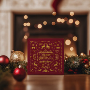 Festive Merry Christmas Red Classic Favor Box