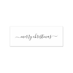 Festive Merry Christmas Rubber Stamp for Holiday C