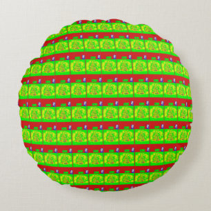Festive Merry Christmas Story Round Pillow