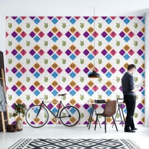 Festive Mexican Cactus Wallpaper