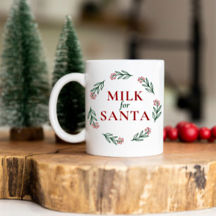 Festive Milk for Santa Christmas Holiday Mug