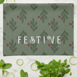 Festive Mistletoe -  Kitchen Towel
